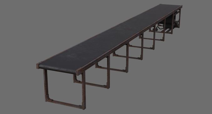 Conveyor Belt 1B Low-poly 3D model