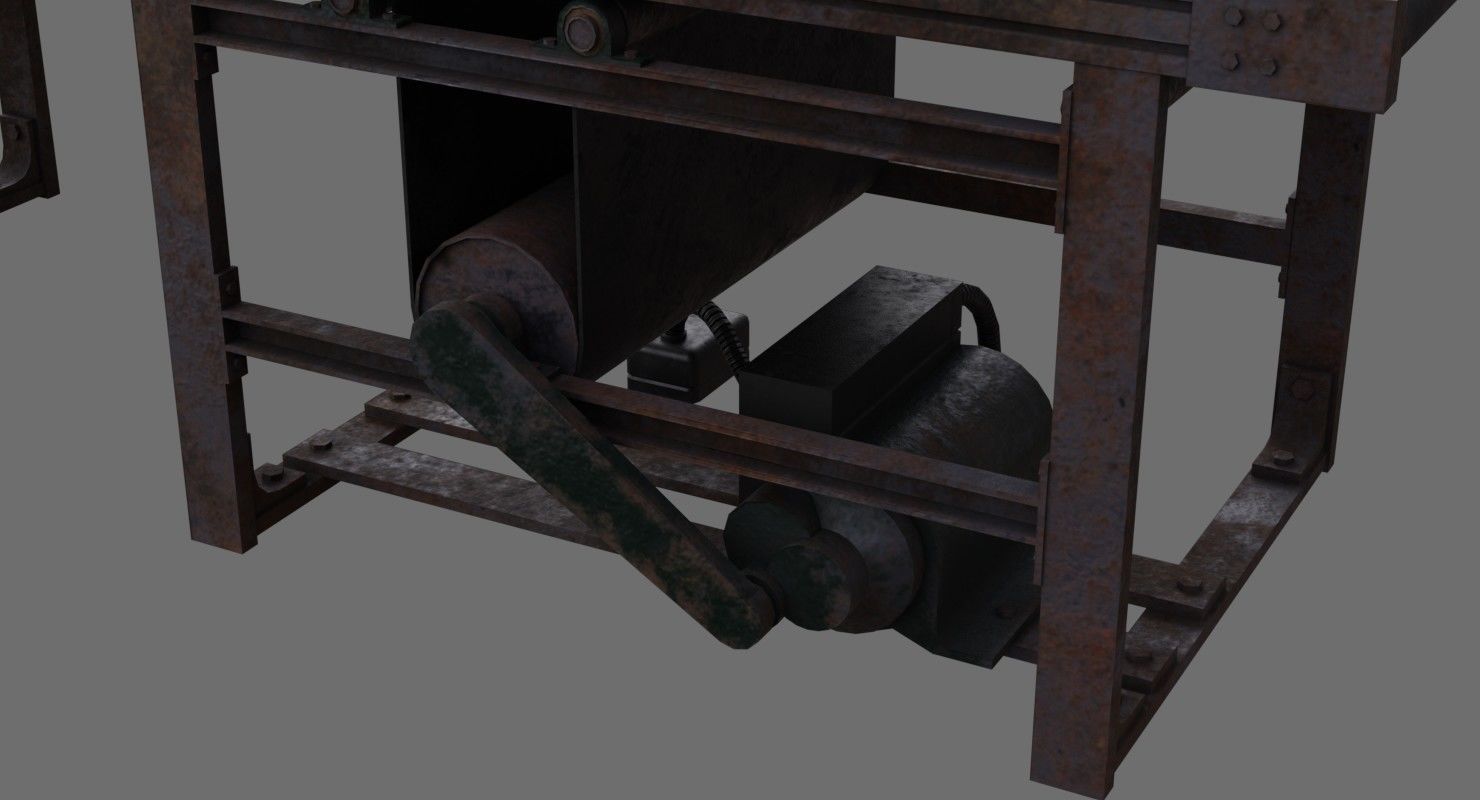 Conveyor Belt 1B Low-poly 3D model_6