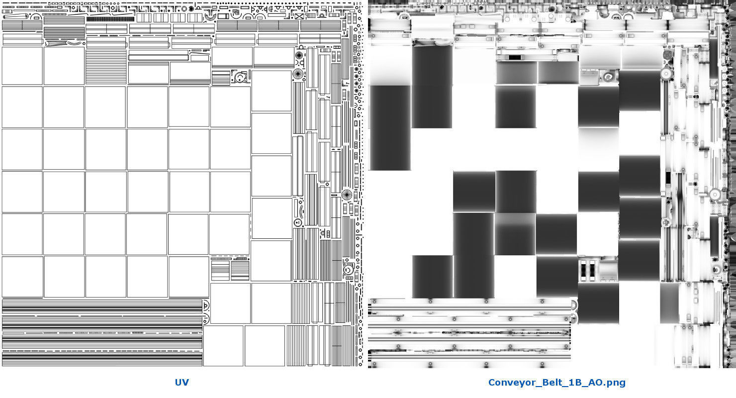 Conveyor Belt 1B Low-poly 3D model_11