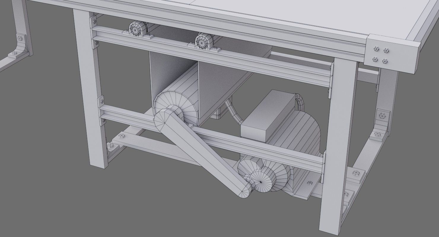 Conveyor Belt 1B Low-poly 3D model_9