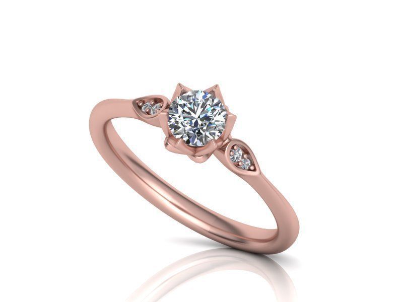 6 prong Engagement ring Own design 0254 3D print model_22