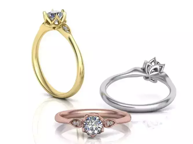 6 prong Engagement ring Own design 0254