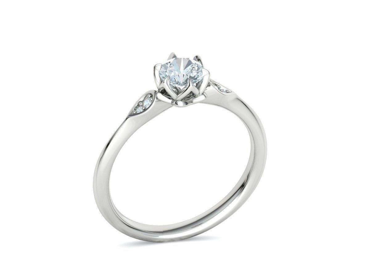 6 prong Engagement ring Own design 0254 3D print model_4