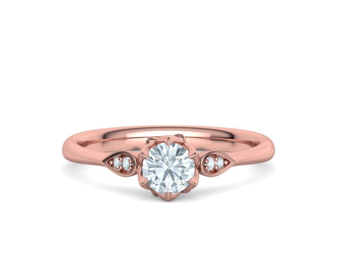 6 prong Engagement ring Own design 0254 3D print model_12