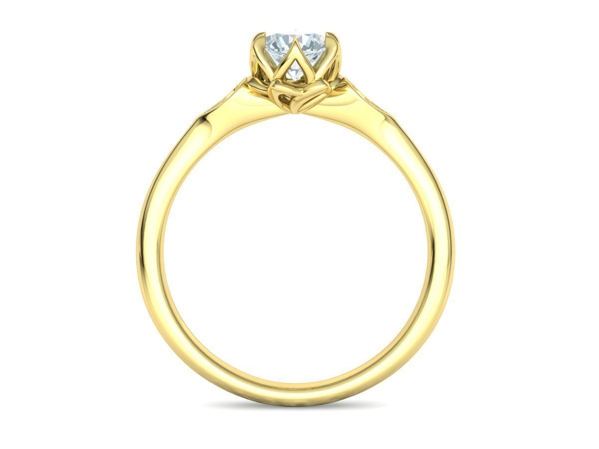 6 prong Engagement ring Own design 0254 3D print model_19