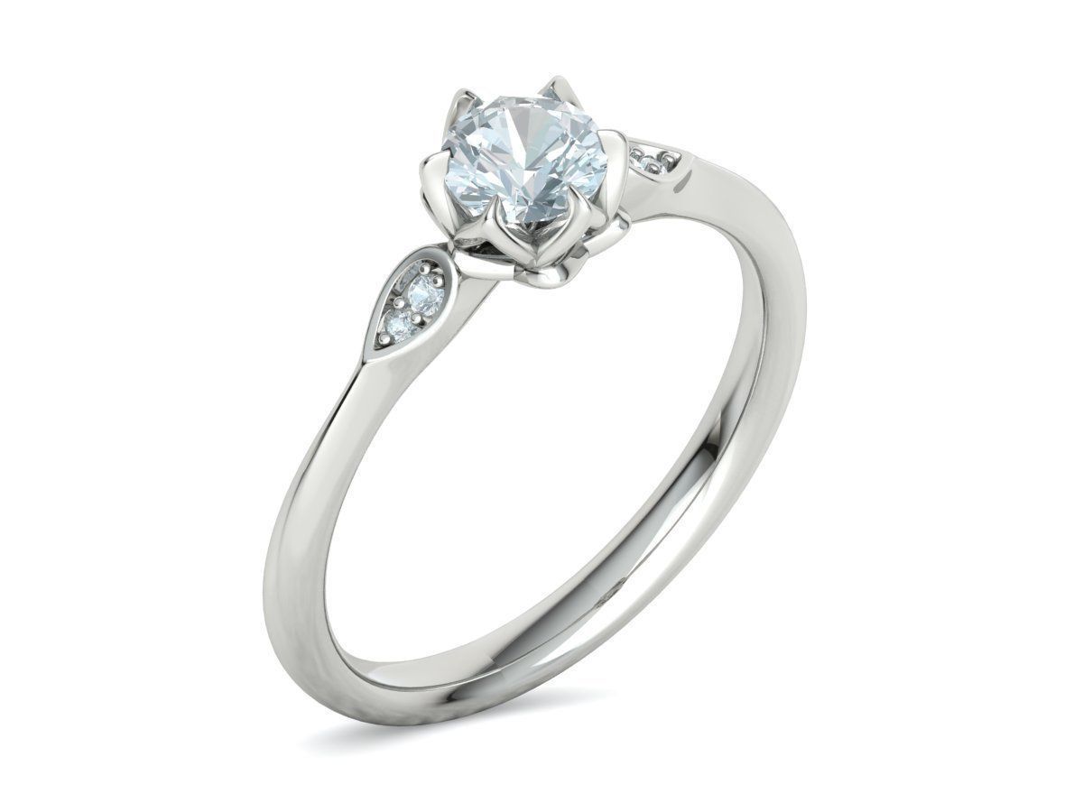 6 prong Engagement ring Own design 0254 3D print model_17