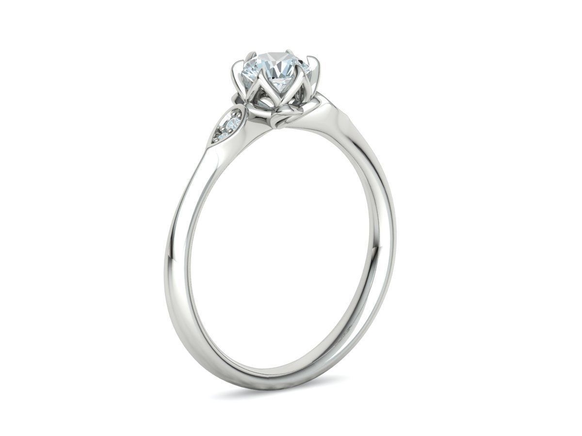 6 prong Engagement ring Own design 0254 3D print model_1