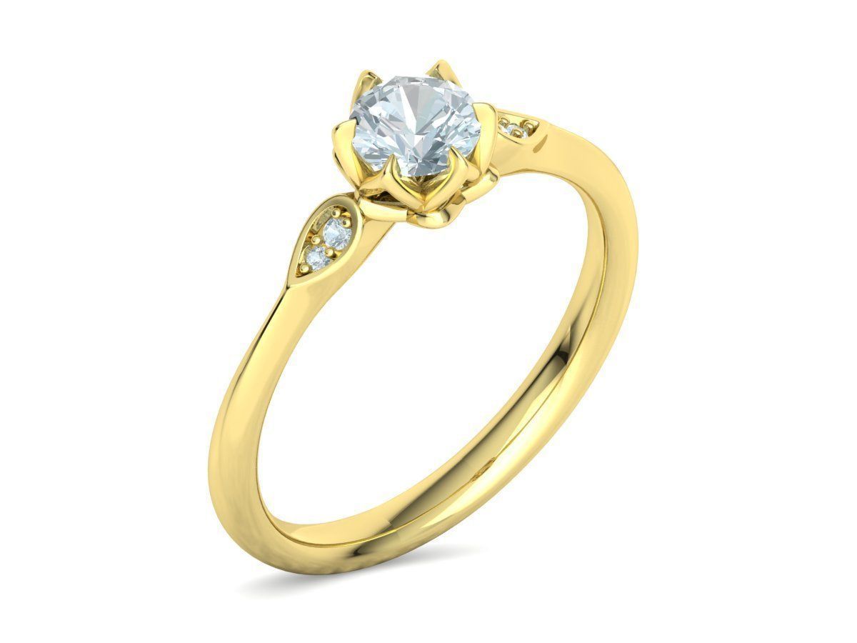 6 prong Engagement ring Own design 0254 3D print model_16