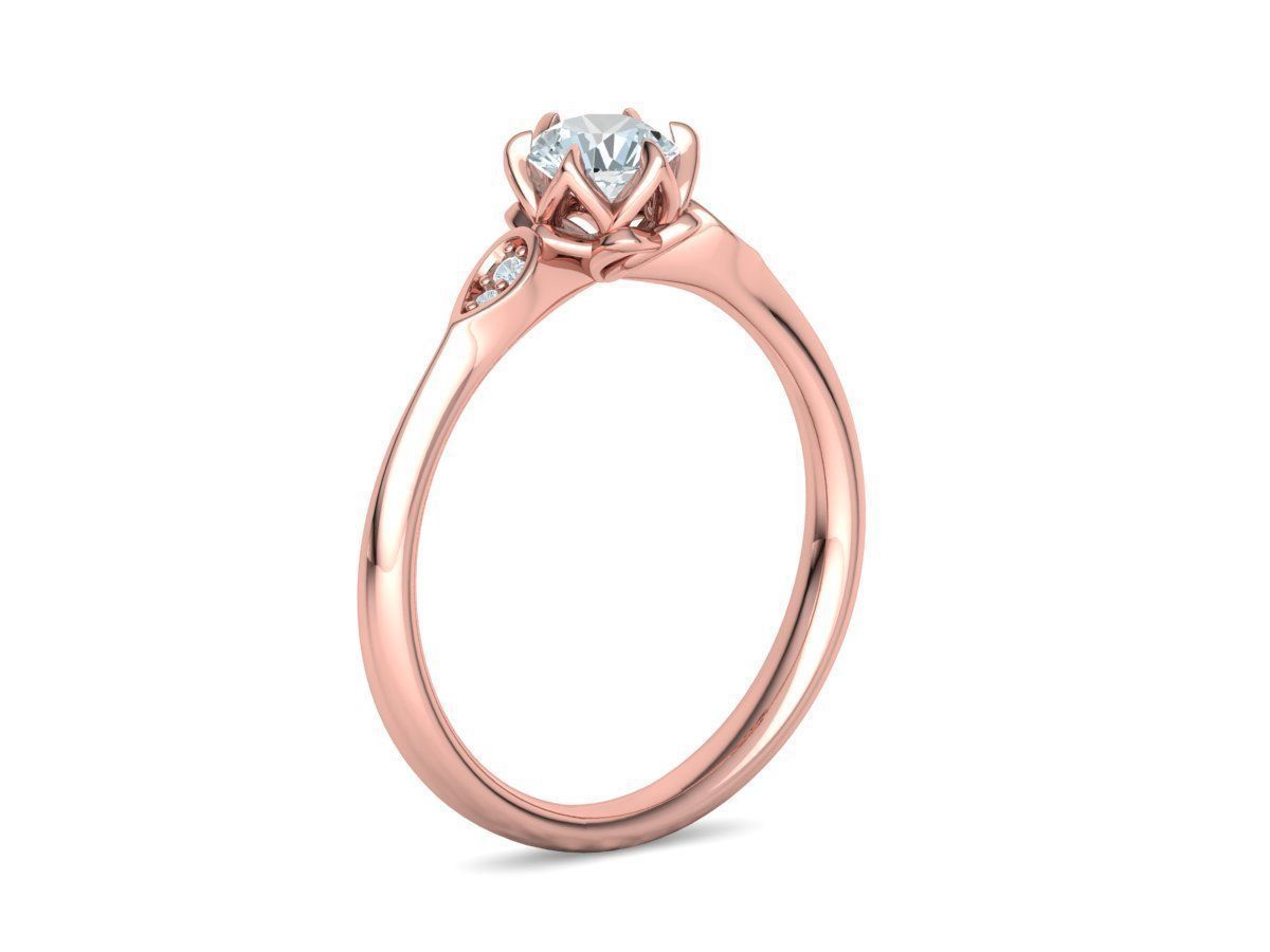 6 prong Engagement ring Own design 0254 3D print model_3