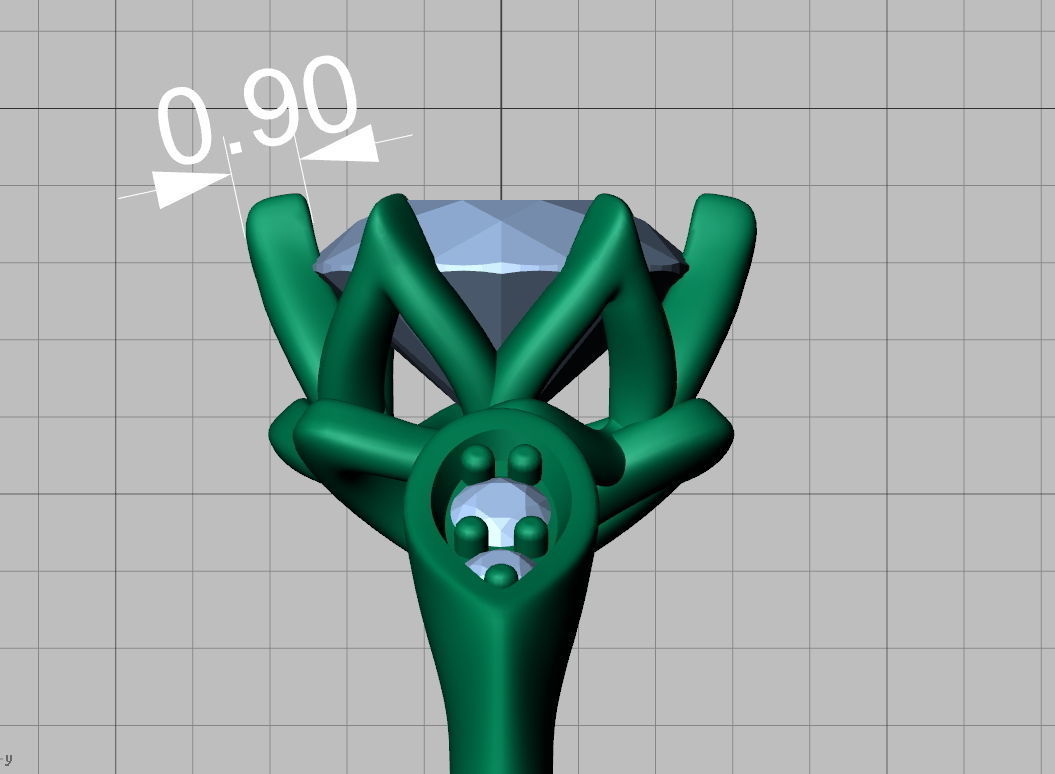 6 prong Engagement ring Own design 0254 3D print model_8