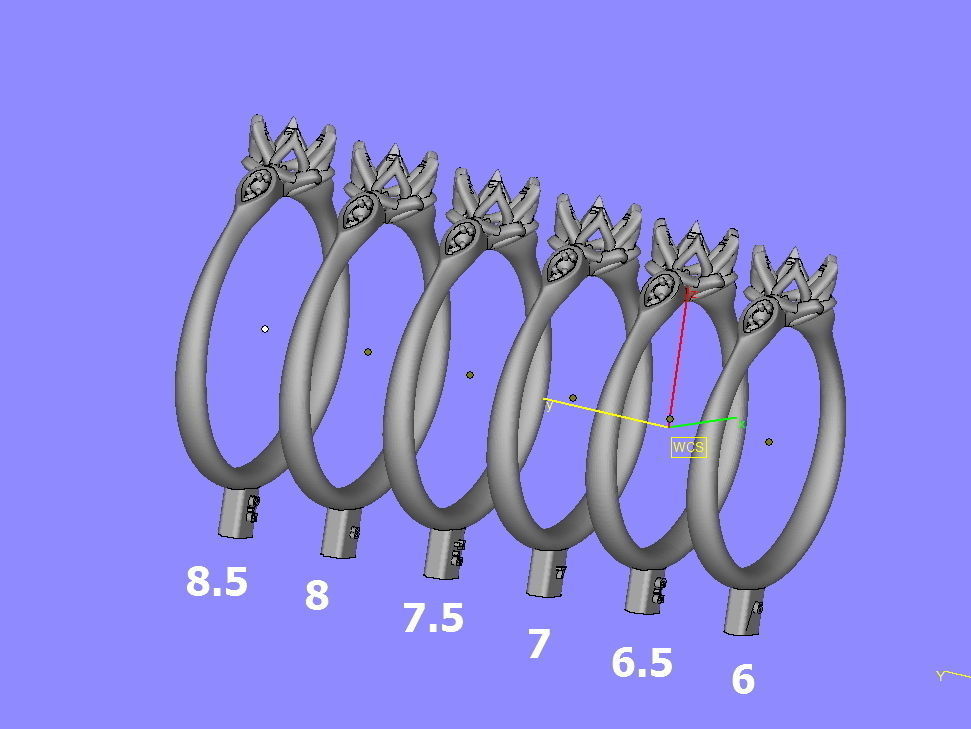 6 prong Engagement ring Own design 0254 3D print model_11