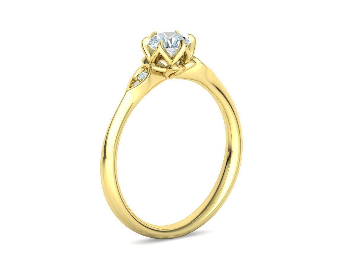 6 prong Engagement ring Own design 0254 3D print model_2