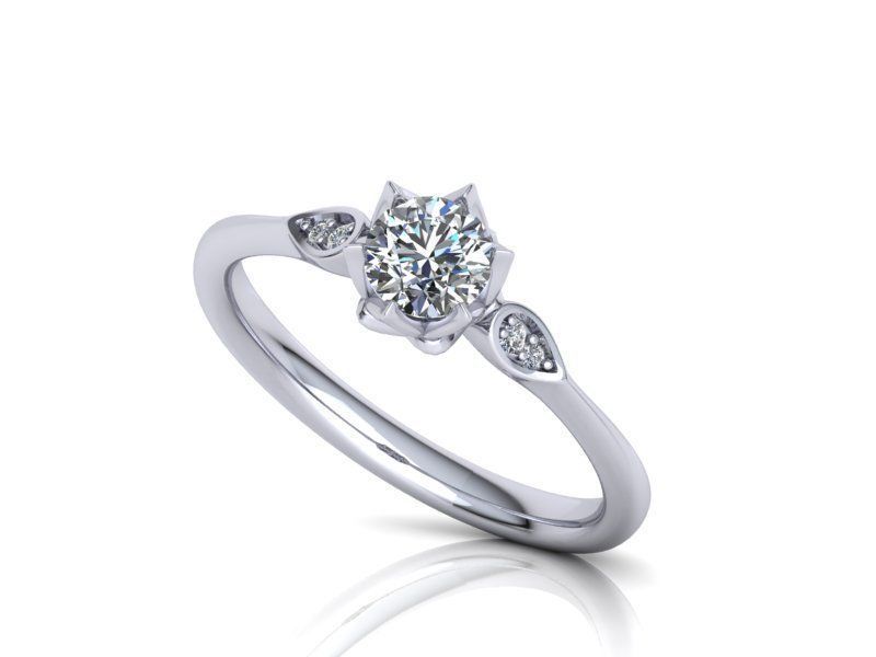6 prong Engagement ring Own design 0254 3D print model_23