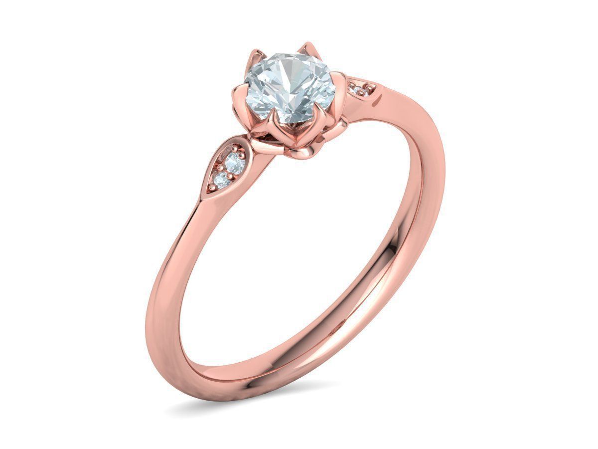 6 prong Engagement ring Own design 0254 3D print model_15