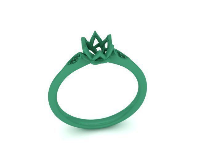 6 prong Engagement ring Own design 0254 3D print model_10