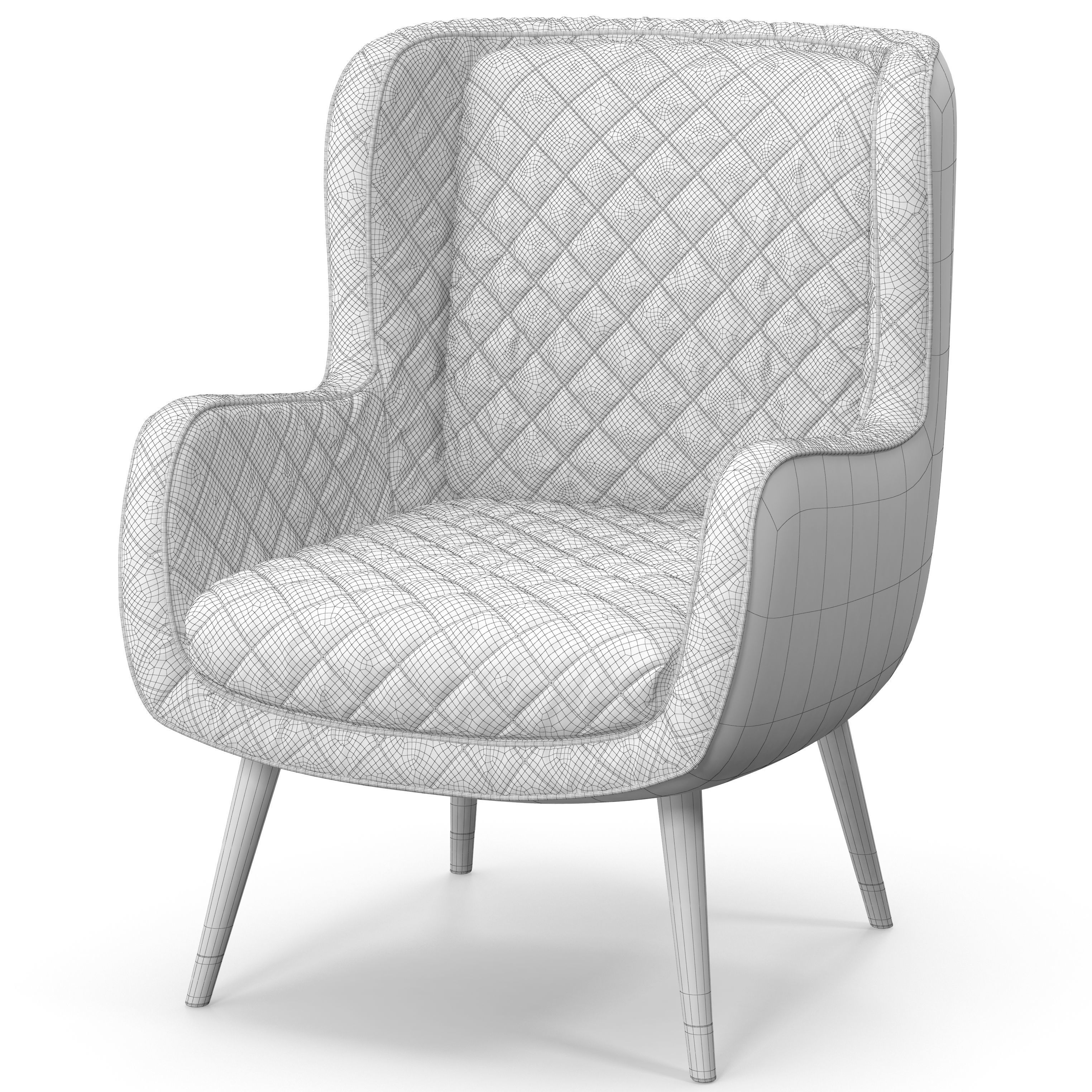 Baxter Dolly Armchair 3D model_8