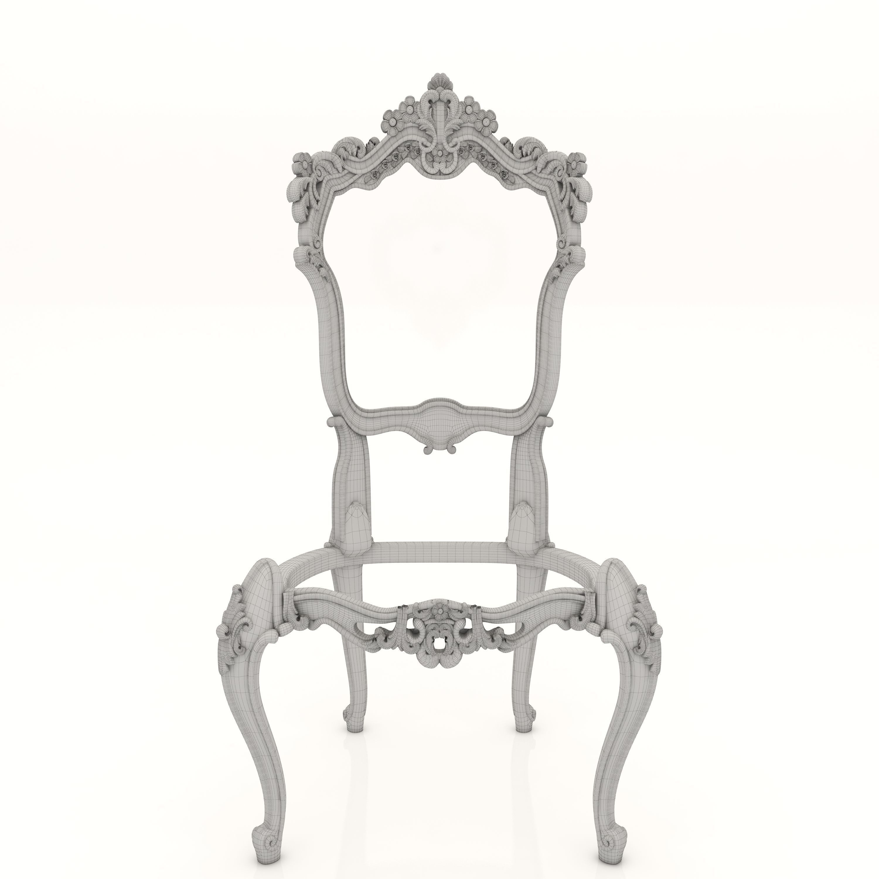 Classic Chair for Interior and CNC 2 3D model_2