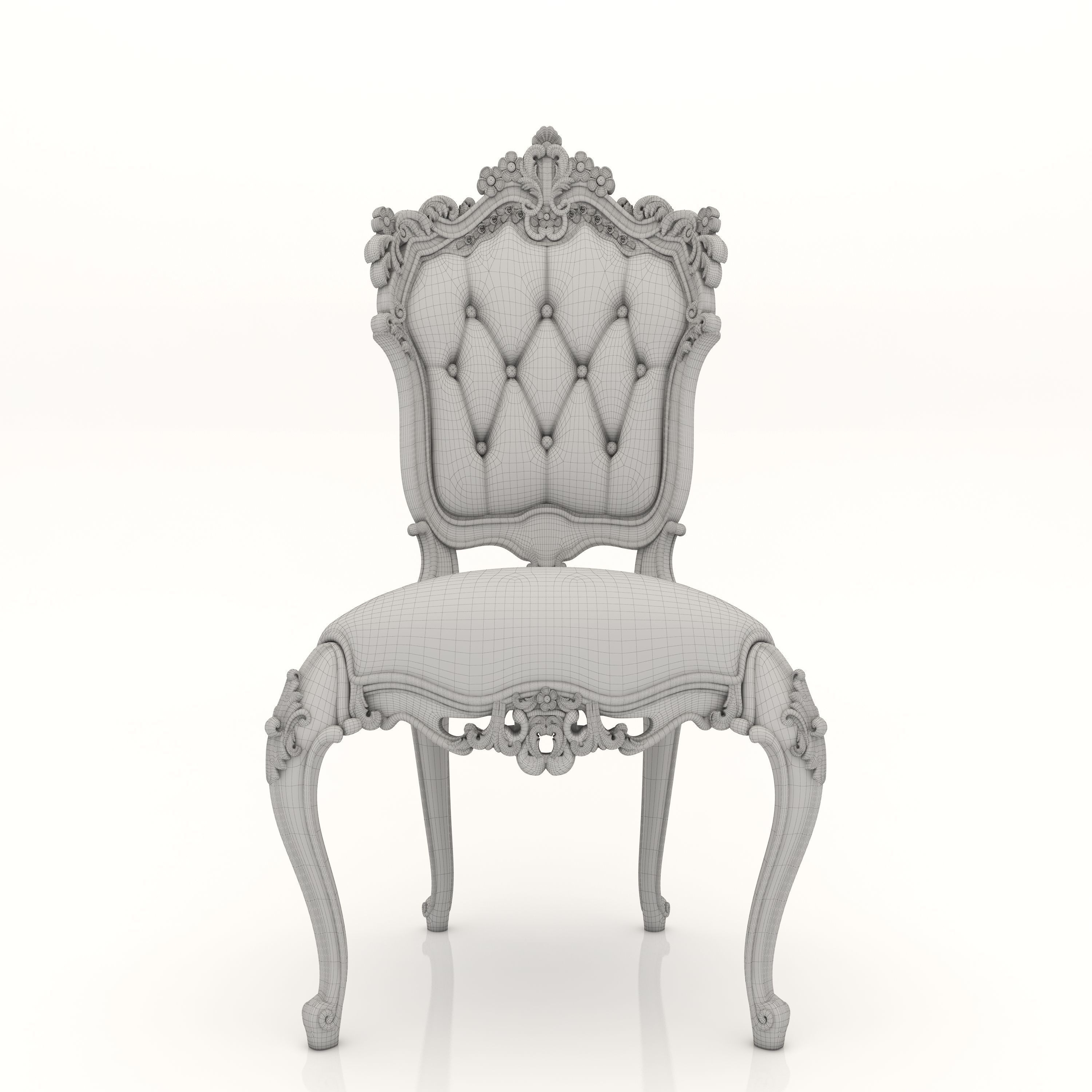 Classic Chair for Interior and CNC 2 3D model_7