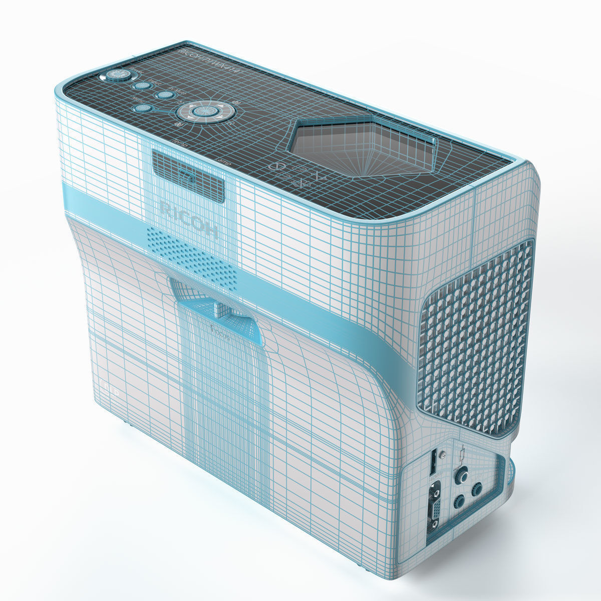 Office Video Projector Ricoh 3D model_3