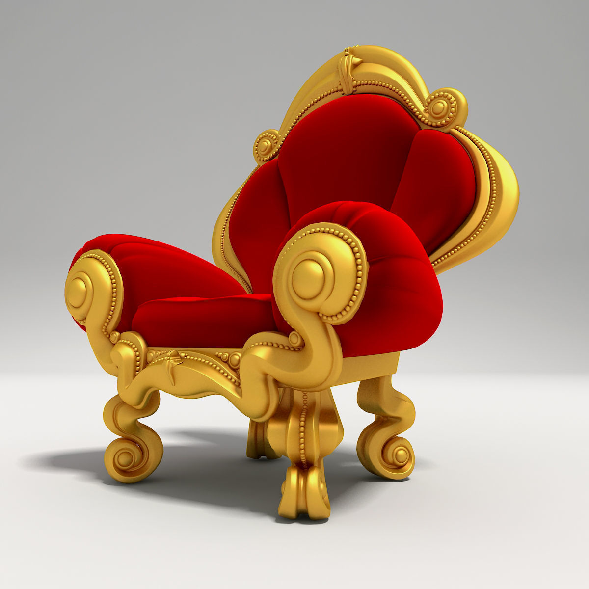 King Chair 3D model CGTrader