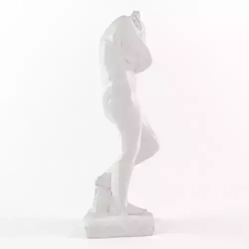 The Kiss statue of nude woman