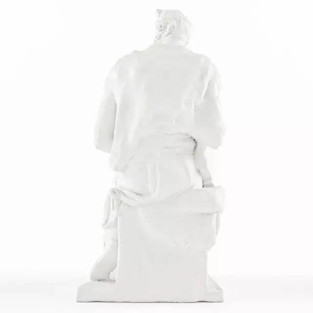 Moses statue of man holding book 3D model_2