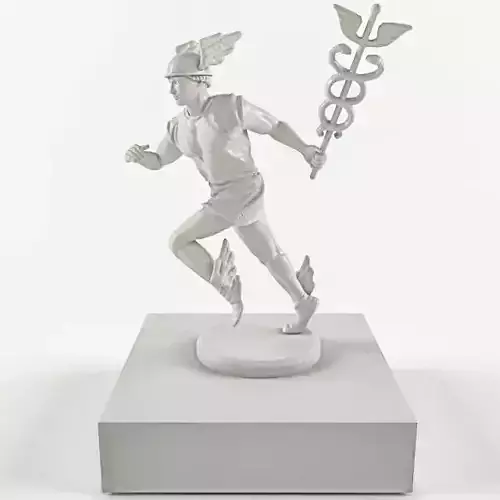 Hermes statue of man running 3D model