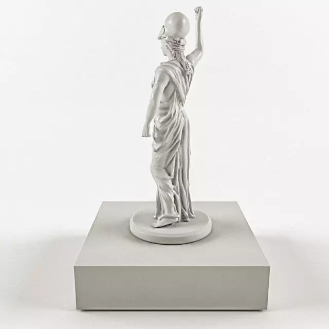 Athena statue of woman 3D model_0