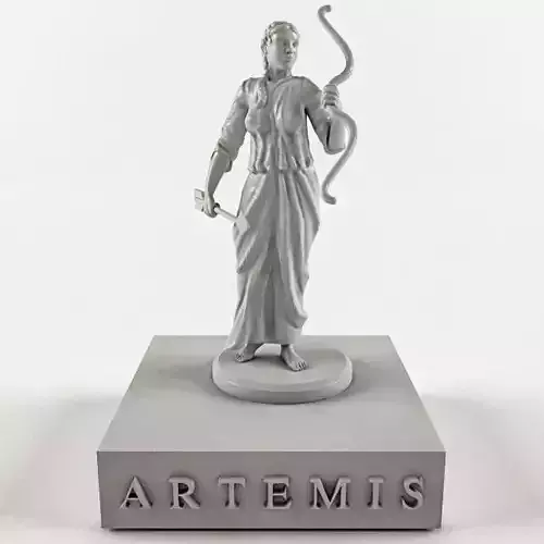 Artemis figurine with bow and arrow