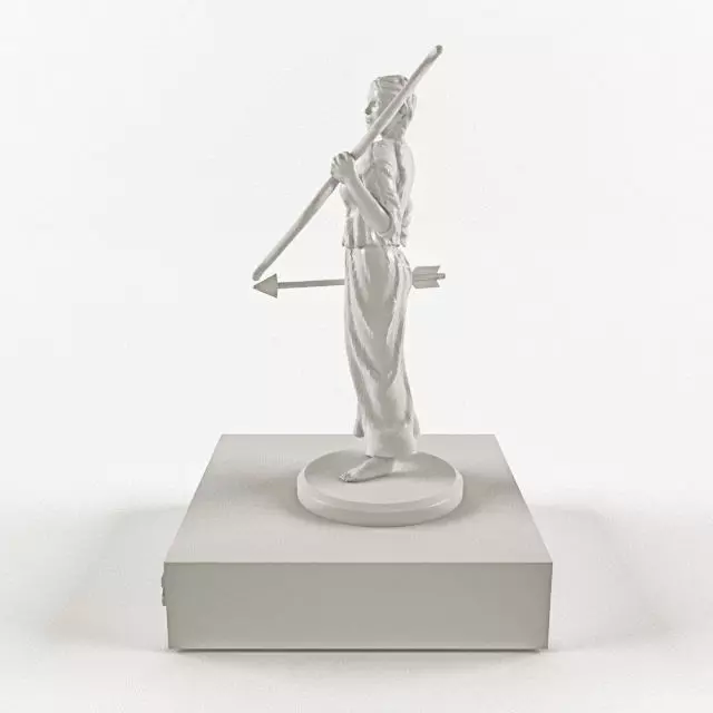 Artemis figurine with bow and arrow 3D model