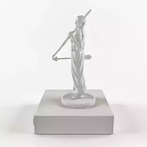 Artemis figurine with bow and arrow