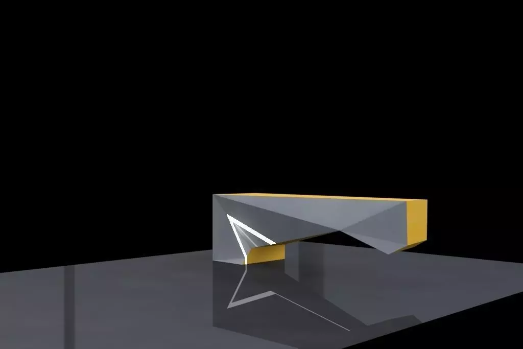 Desk Yellow Free 3D model