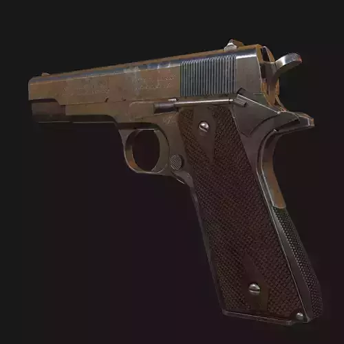 Colt M1911 Pistol Low-poly 3D model