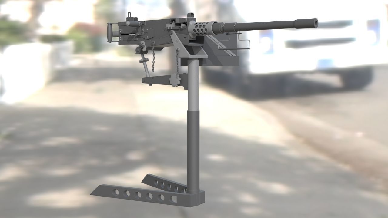 Browning M2 - High Poly 3D model_5