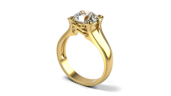Lacing Engagement Ring 3D print model