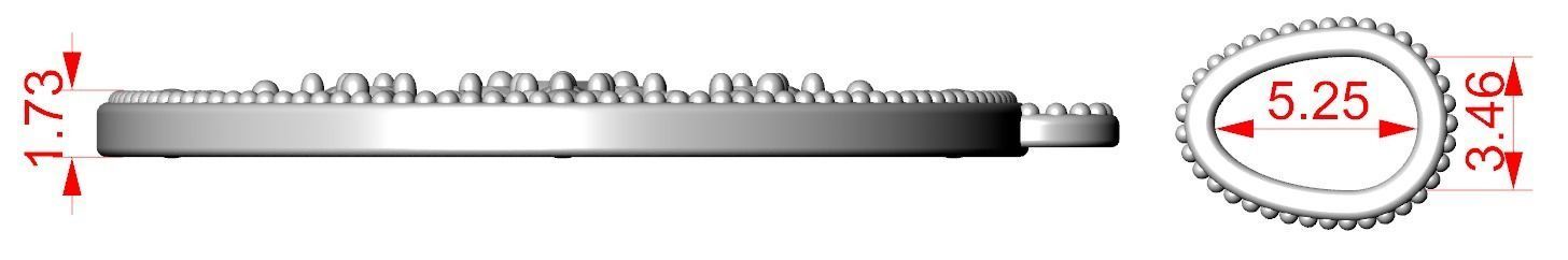 Very stylish pendant patterns with stones 377 3D print model_18