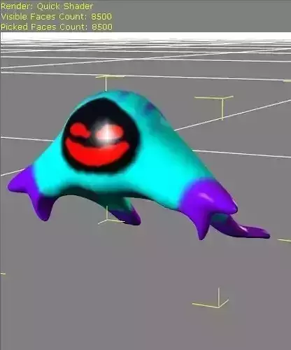 Evil jelly fish ghost fantasy Low-poly 3D model