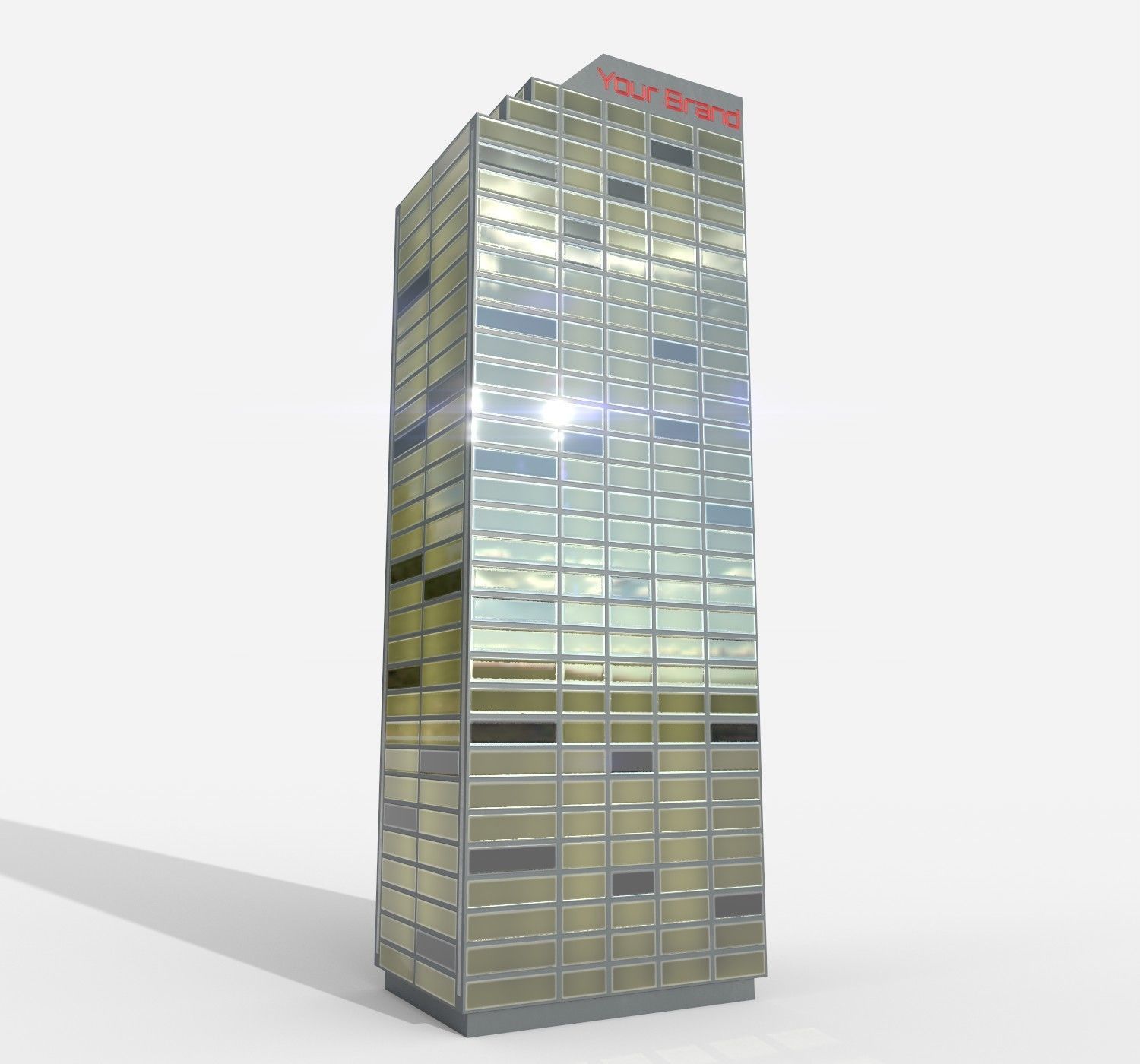 Apartment - PBR Game-Ready skyscraper Low-poly 3D model_4