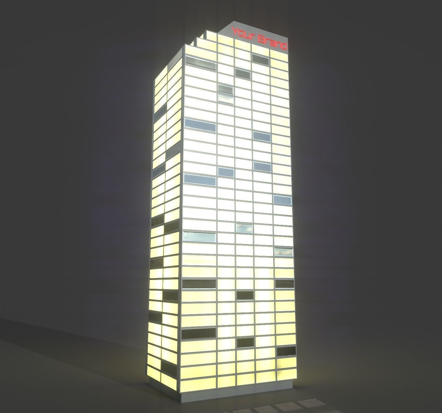 Apartment - PBR Game-Ready skyscraper Low-poly 3D model_5