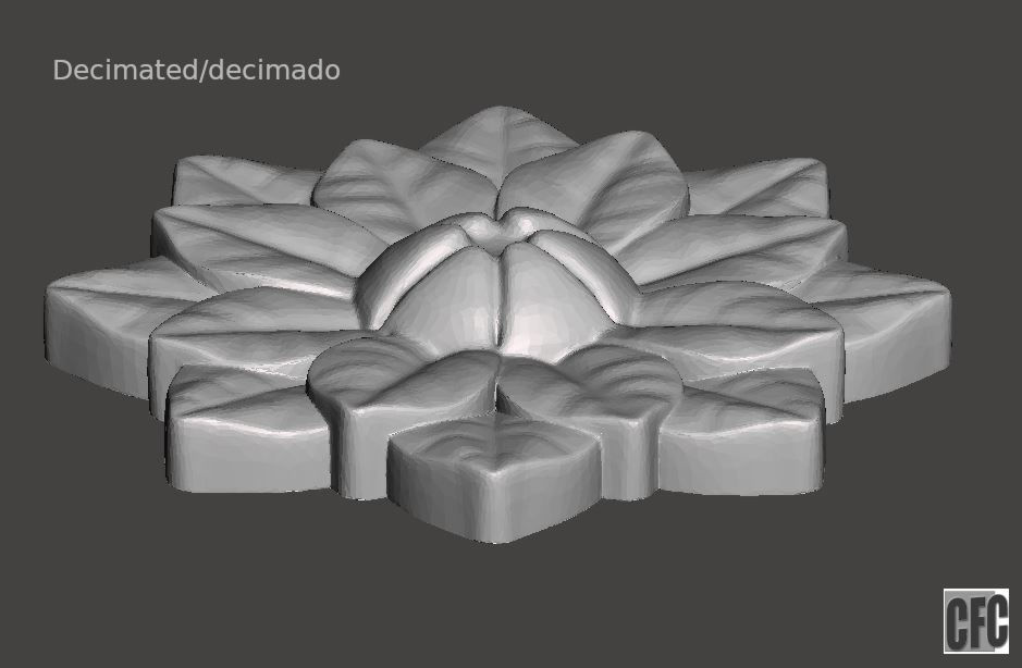 Flower relief for cnc and 3d printing FLCFC0H 3D print model_11