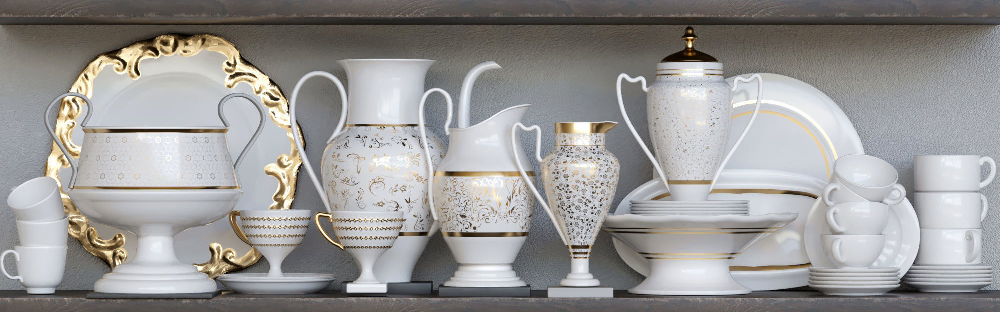 Set-196 silverware on shelf 3D model_3