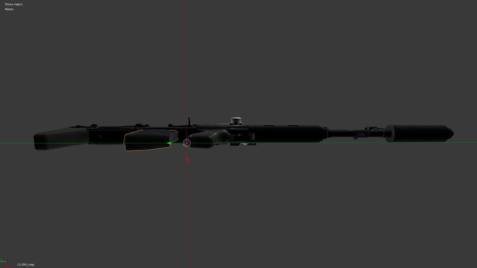 SVU sniper rifle with PSO-1 Low-poly 3D model_5