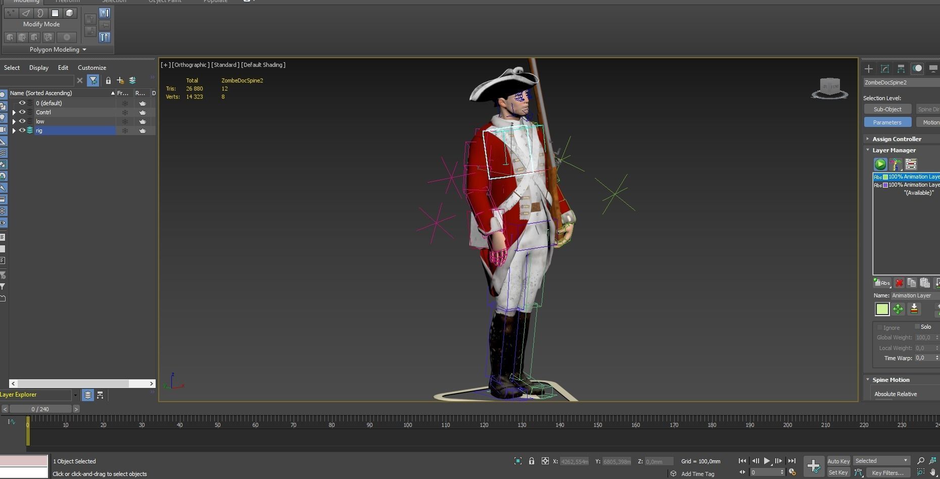 English soldier Low-poly 3D model_21