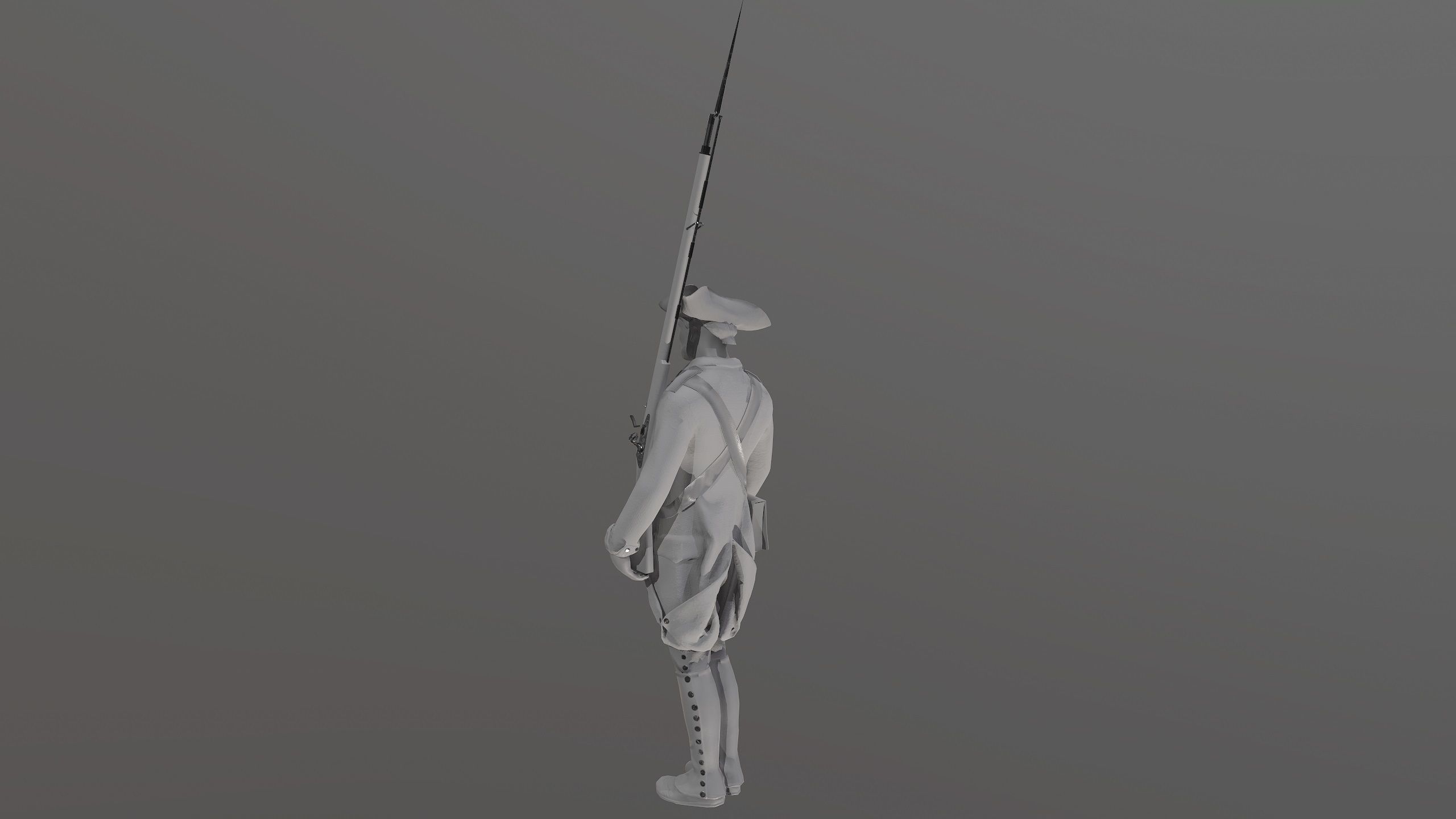 English soldier Low-poly 3D model_14