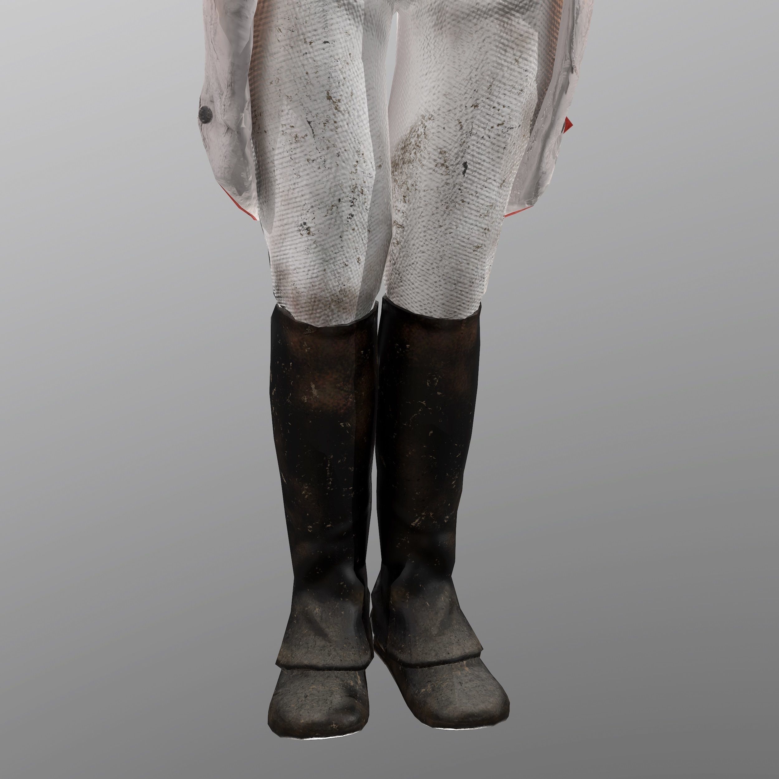 English soldier Low-poly 3D model_8