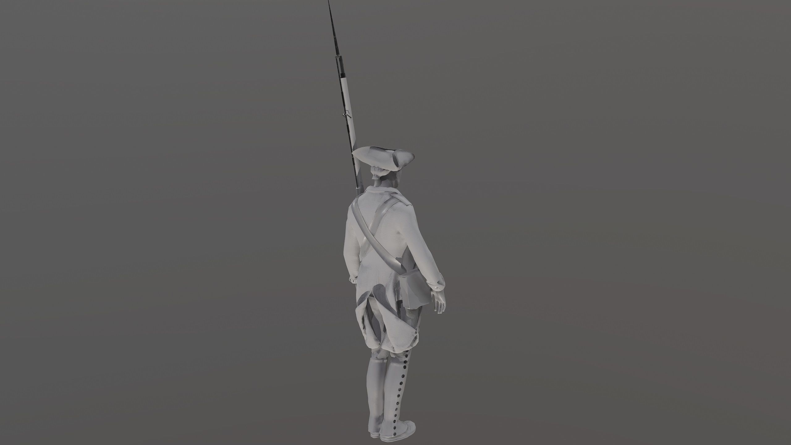 English soldier Low-poly 3D model_13