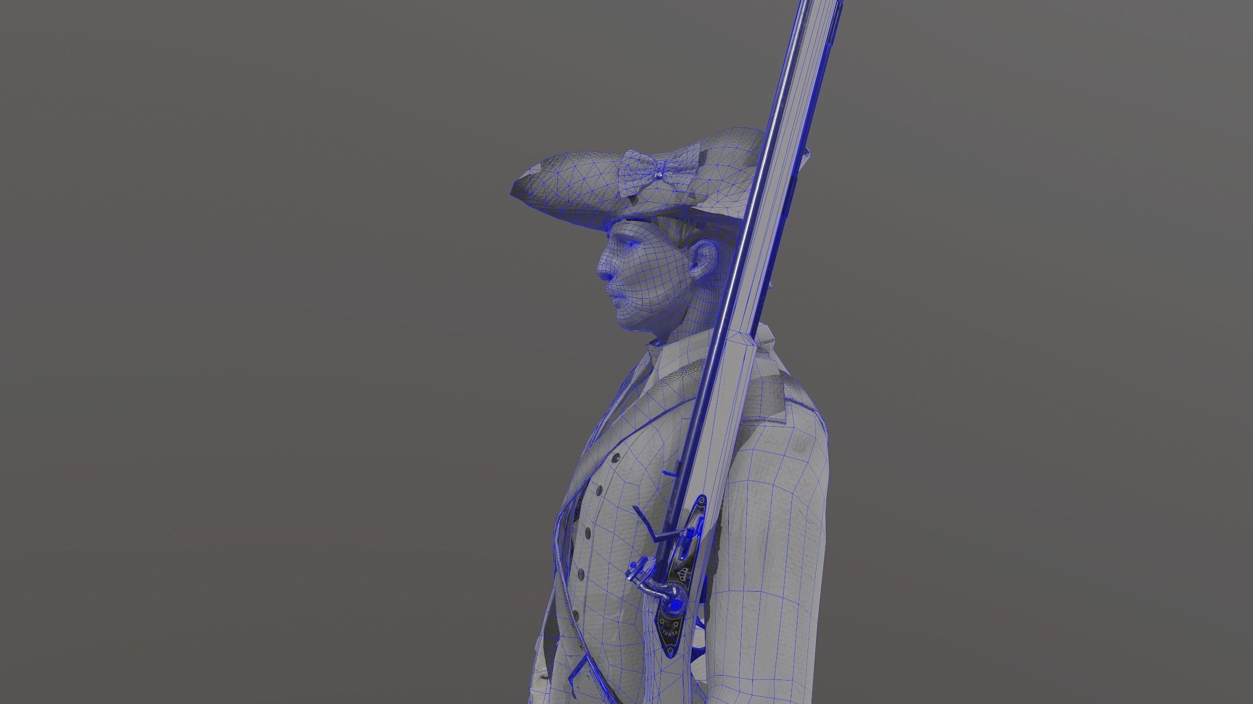 English soldier Low-poly 3D model_18