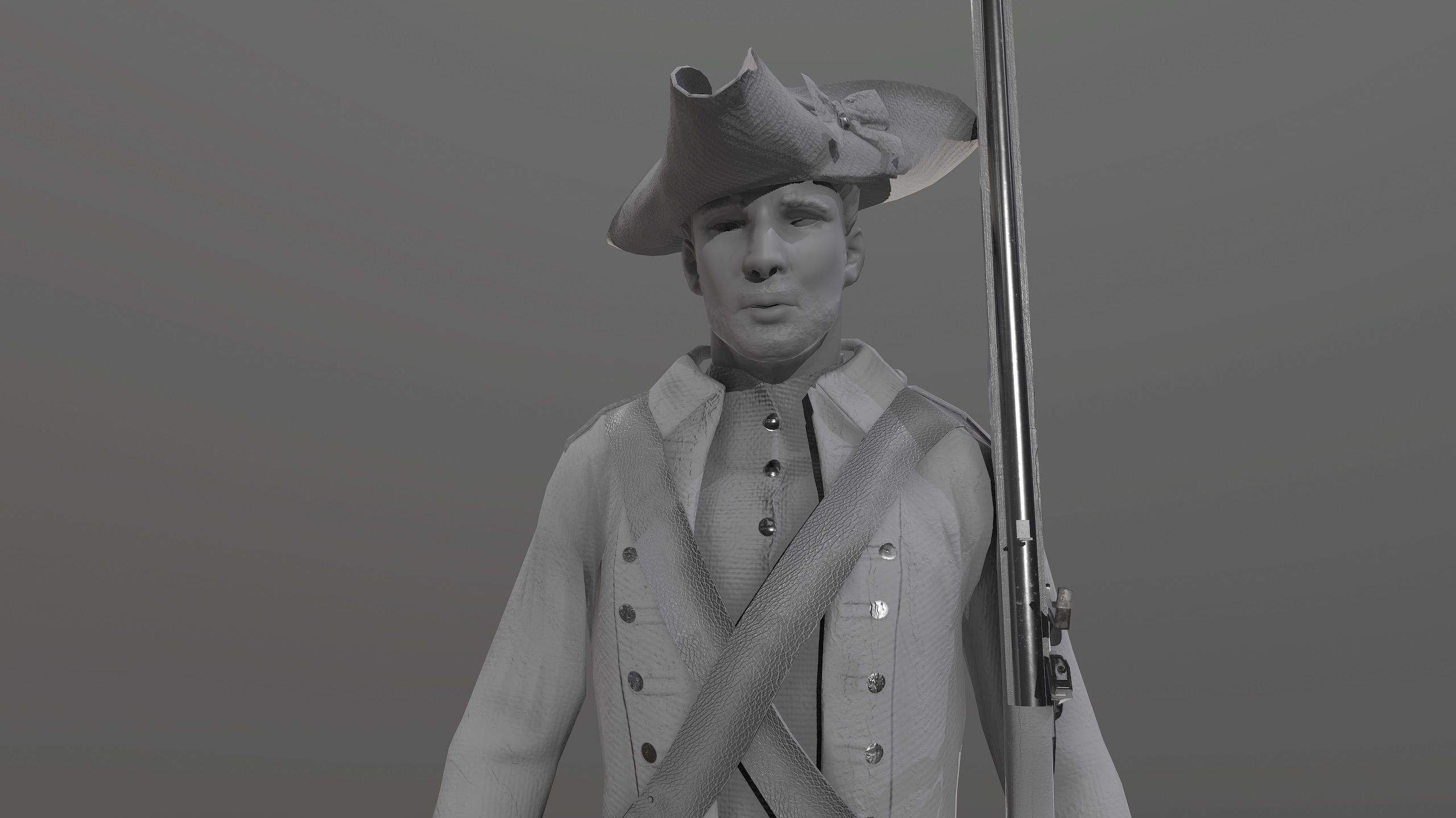 English soldier Low-poly 3D model_17