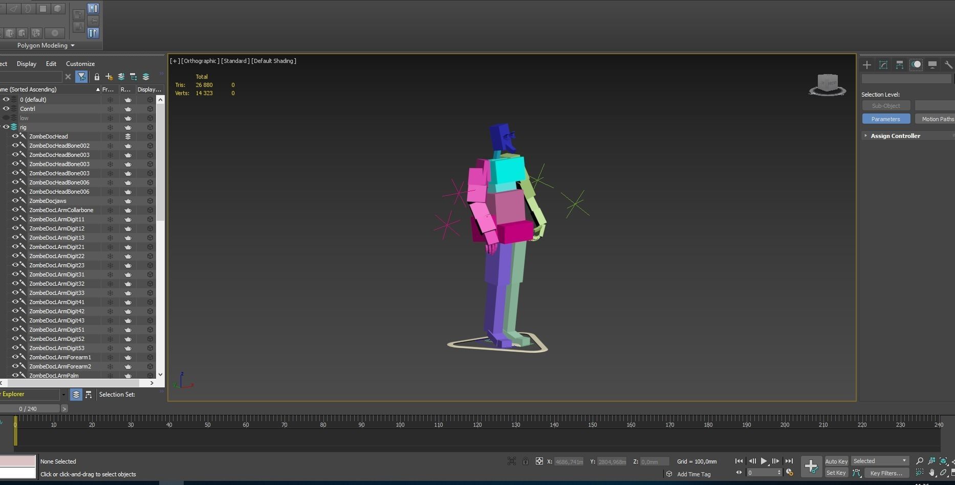 English soldier Low-poly 3D model_20