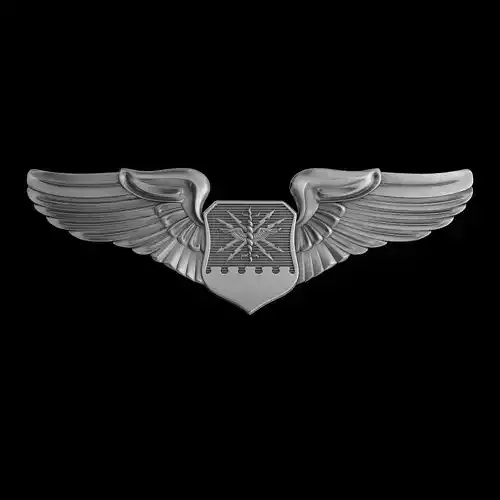 USAF Combat Systems Officer Wings Badge 3D model